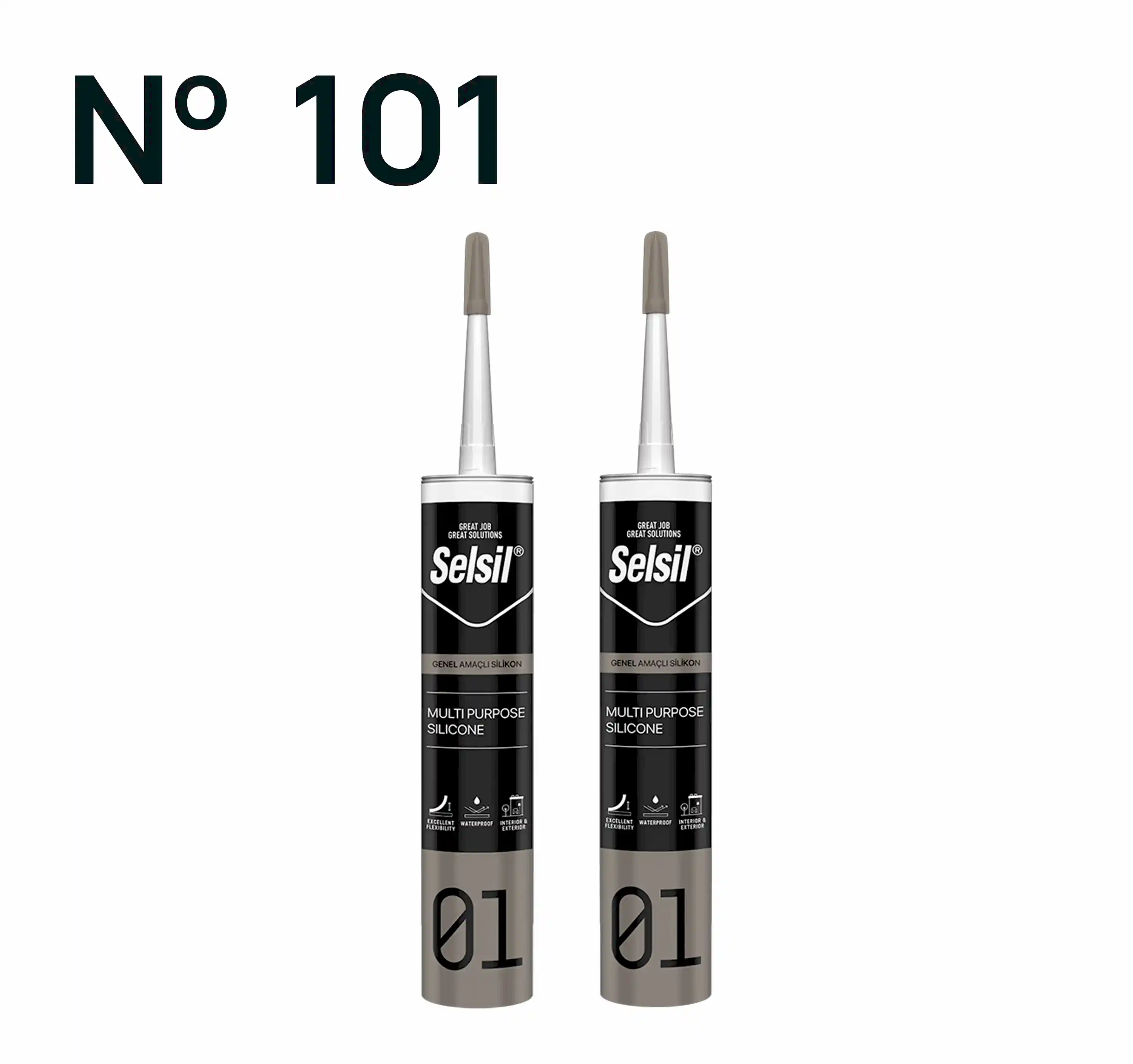 2 x Genel Amaçlı Silikon Şeffaf 280gr