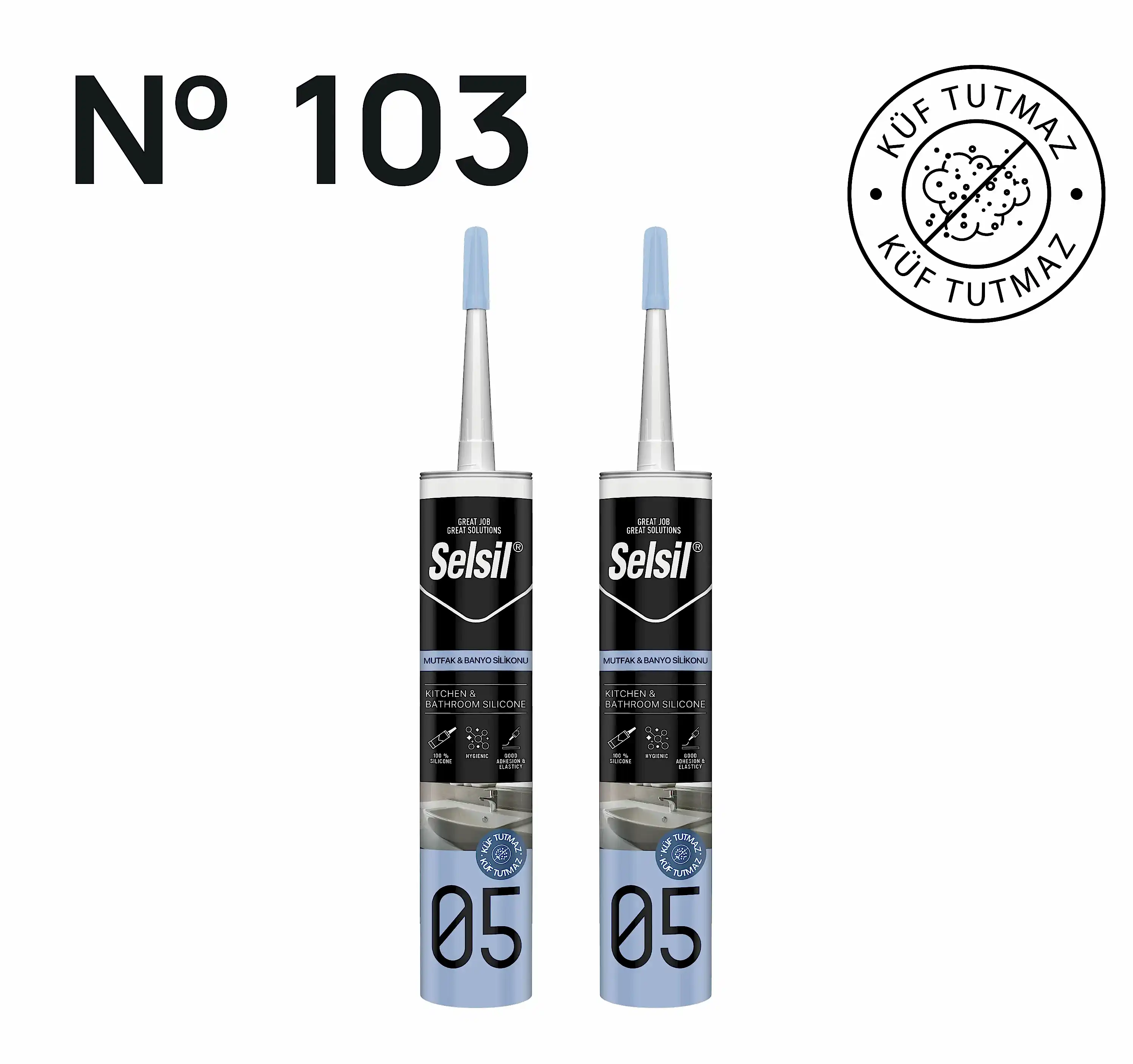 2 x Mutfak Banyo Silikonu Şeffaf 280ml