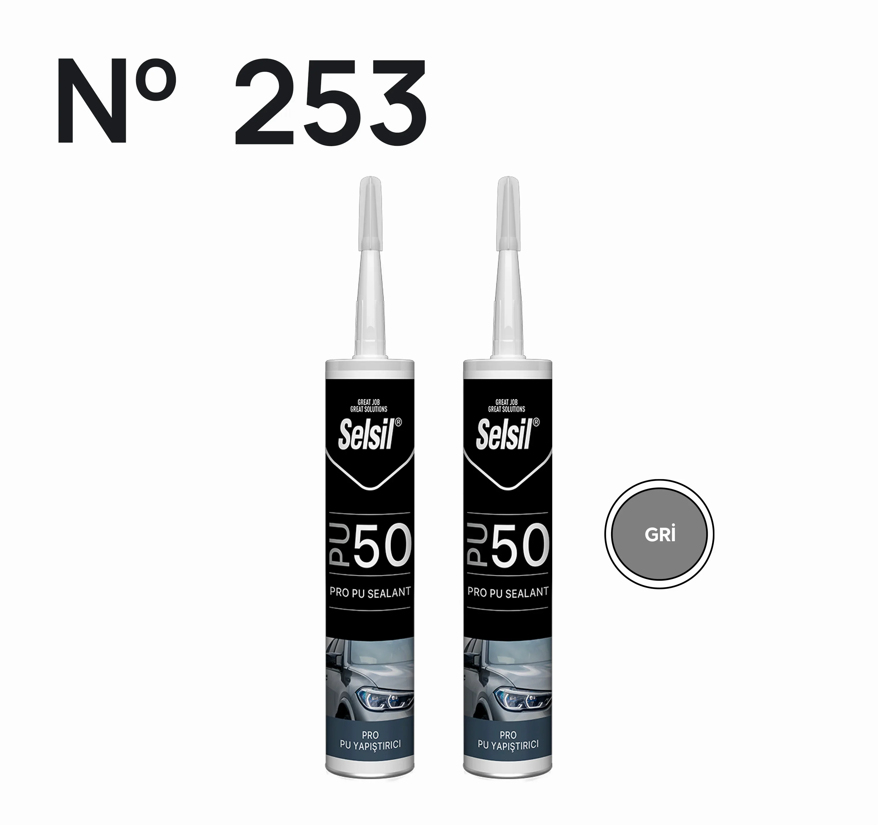 2 x Selsil PU50 Gri 280ml