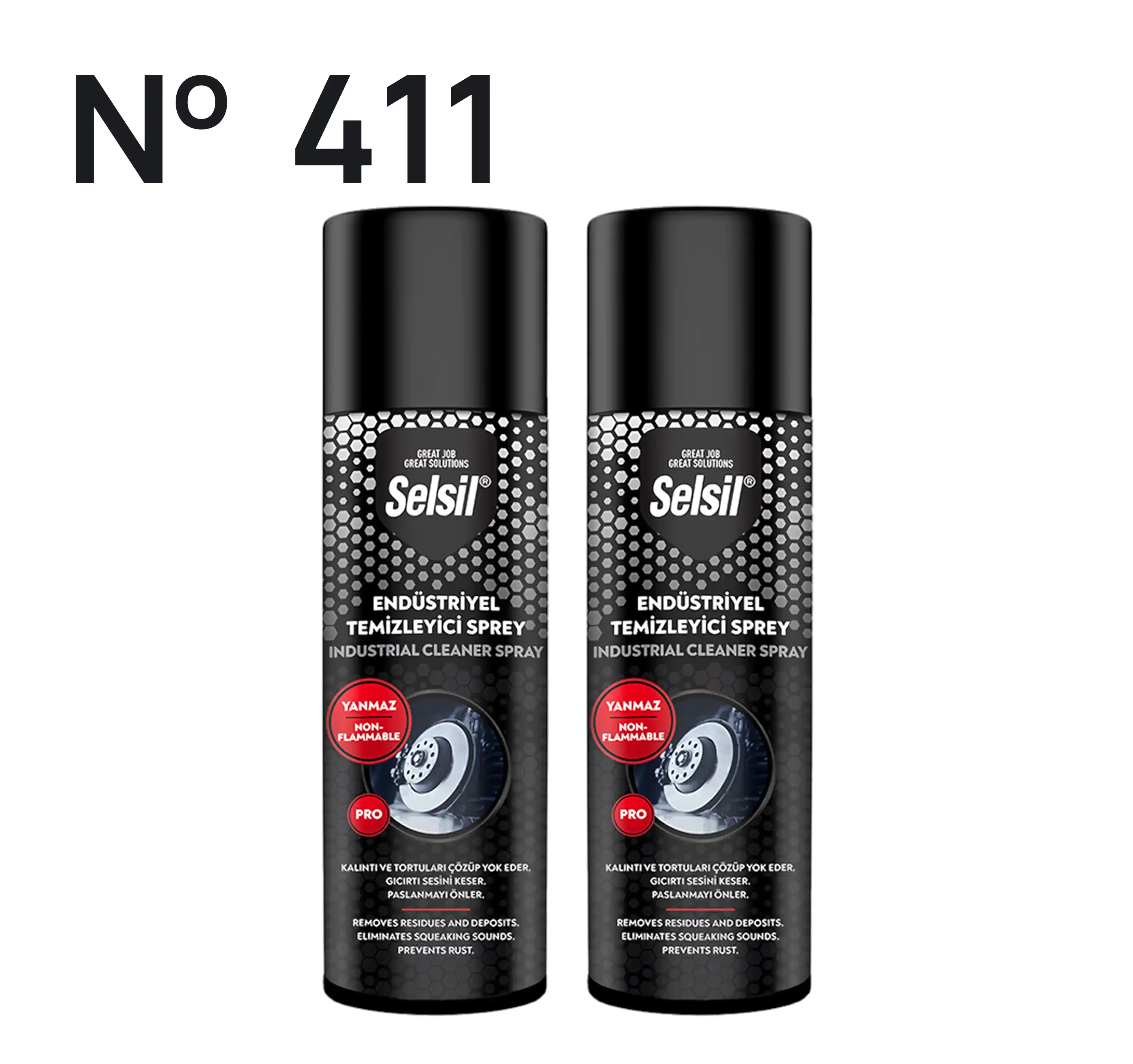 2 x Endüstriyel Temizleyici Yanmaz Sprey 500ml